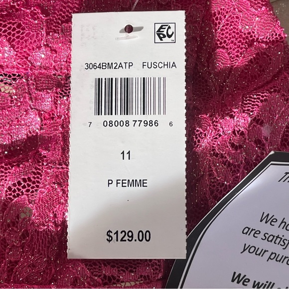 NWT City Studios Fuchsia Sequined Gown Size 11 Juniors - Picture 12 of 15